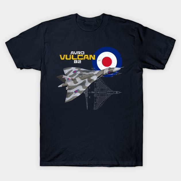 British Avro Vulcan B2 (dark) T-Shirt by NorthAngle